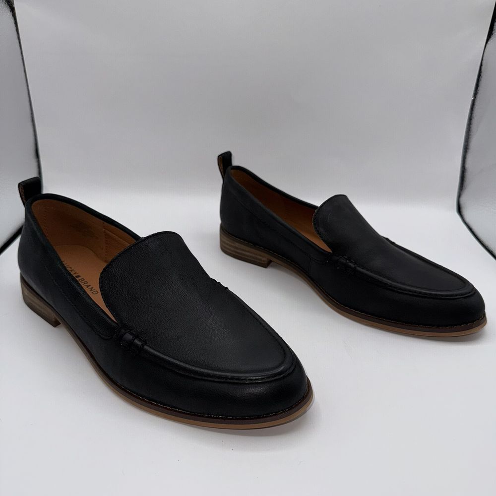 Lucky Brand Black Leather Slip-On Loafers - Picture 3 of 12